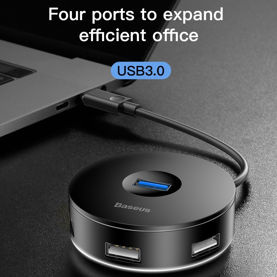 Bộ chuyển đổi Baseus cổng USB 3.0 / Type-C sang USB 3.0 * 1 + USB2.0 * 3 HUB