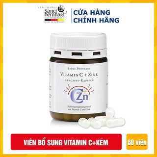 Viên uống Vitamin C và Kẽm tăng cường đề kháng miễn dịch,giúp đẹp da (hộp 60 viên) - [Chính hãng Sanct Bernhard Đức ]