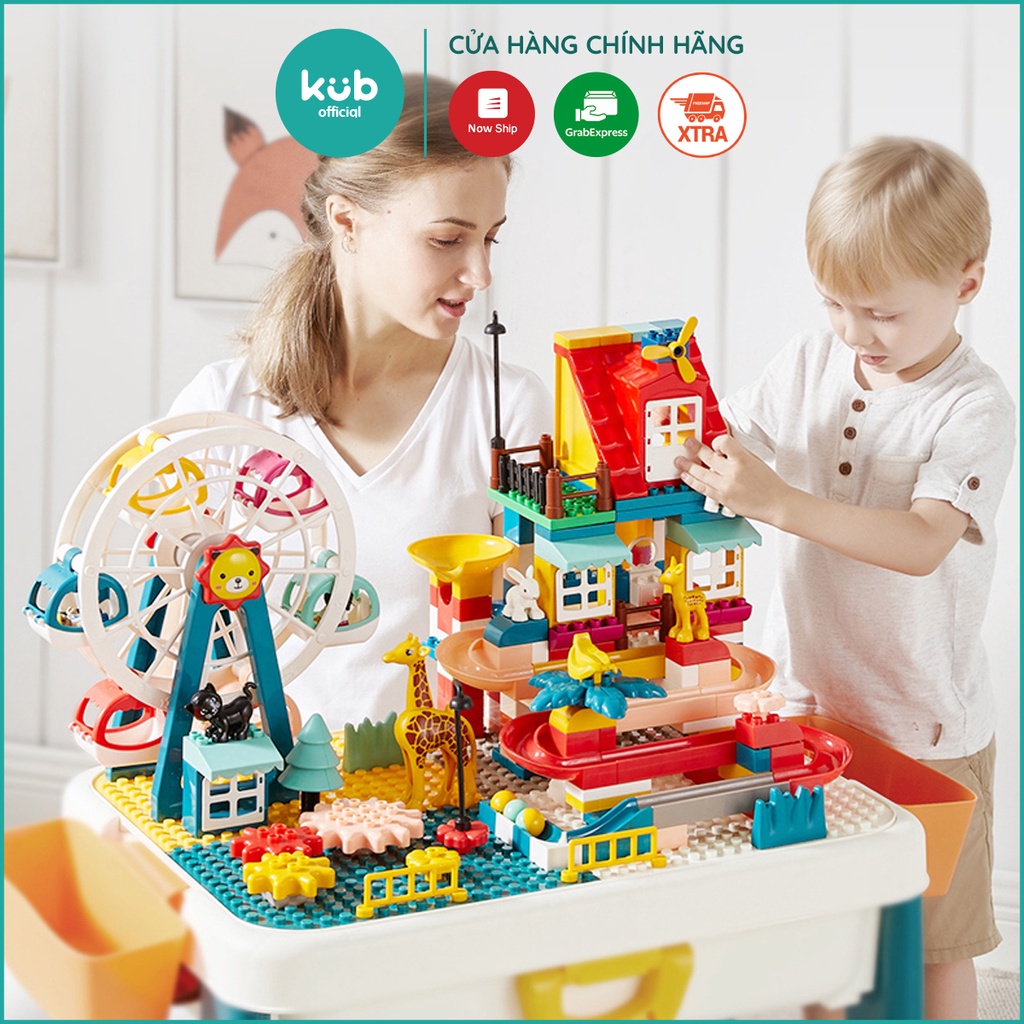 Bộ lego xếp hình cao cấp KUB, đồ chơi lắp ghép đa năng khối xây dựng dành cho trẻ em từ 2 - 5 tuổi