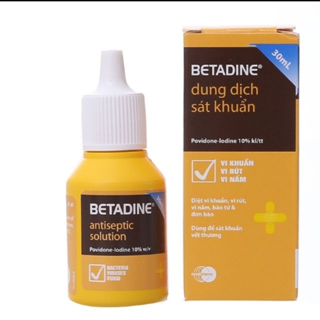 DUNG DỊCH SÁT KHUẨN BETADINE ANTISEPTIC SOLUTION 10%