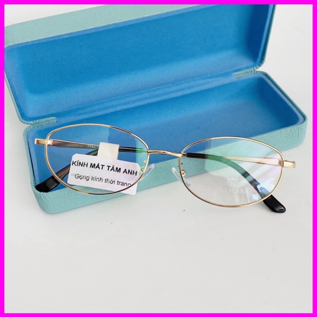 Gọng kính kim loại mắt tròn NỮ Vilicana lắp kính cận - viễn - LOẠN theo yêu cầu
