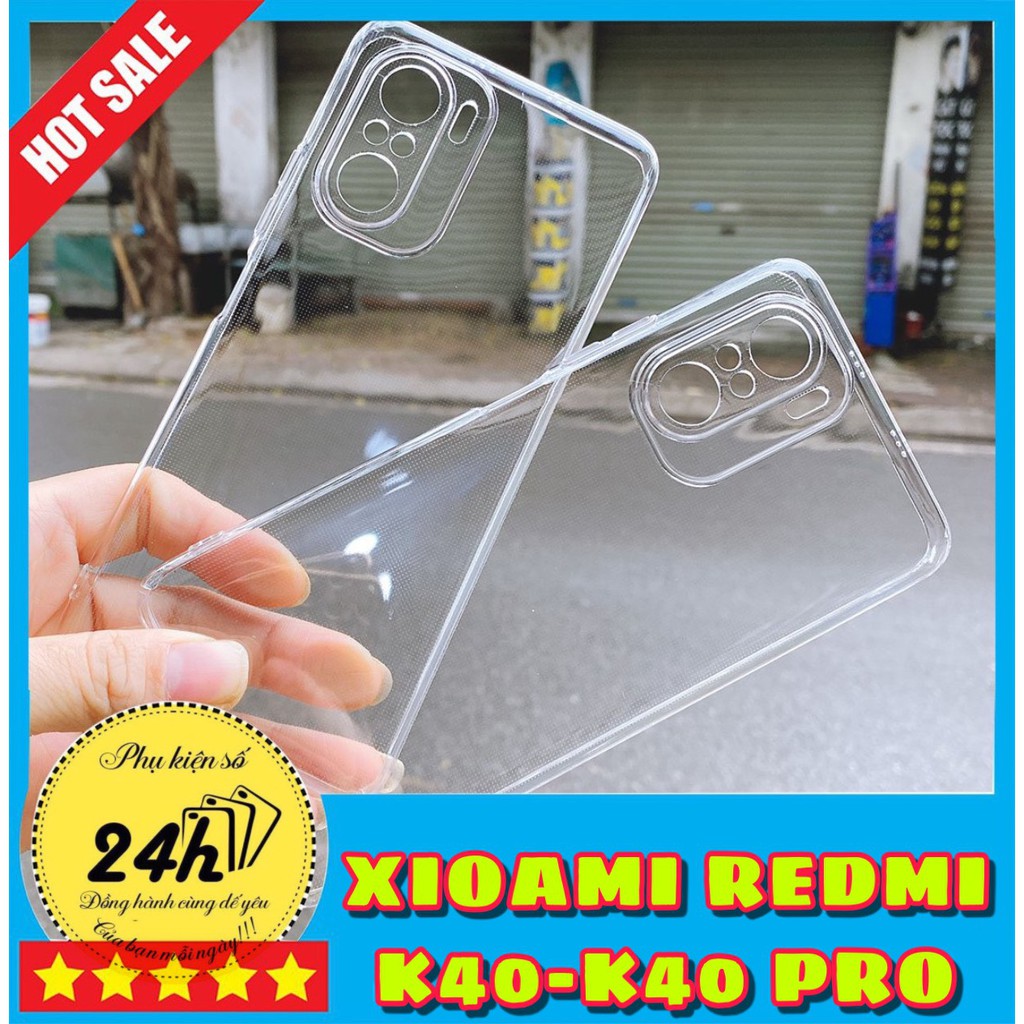 Ốp lưng Mica Redmi K40 / K40 pro chống ố Vàng , bảo vệ camera - phukienso24h