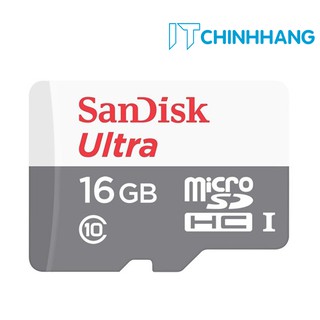 Thẻ Nhớ SANDISK Ultra 16GB Class10-80MB/s - HÃNG PHÂN PHỐI CHÍNH THỨC