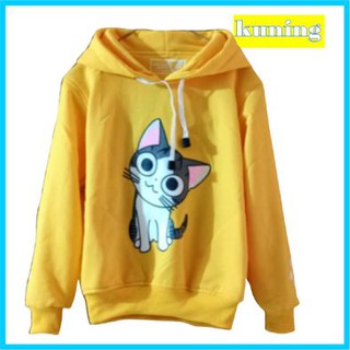 Áo Hoodie in hình mèo con dễ thương cho bé gái từ 6-12 tuổi  Áo 