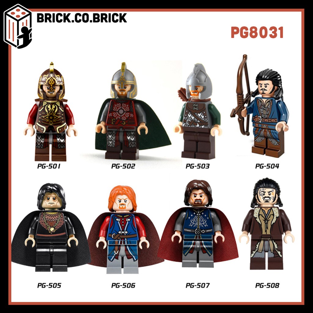 Non Lego Lord of the rings Lính trung cổ Đồ Chơi Lắp Ráp Minifigure Mô Hình Nhân Vật Chúa Tể Những Chiếc Nhẫn PG8031