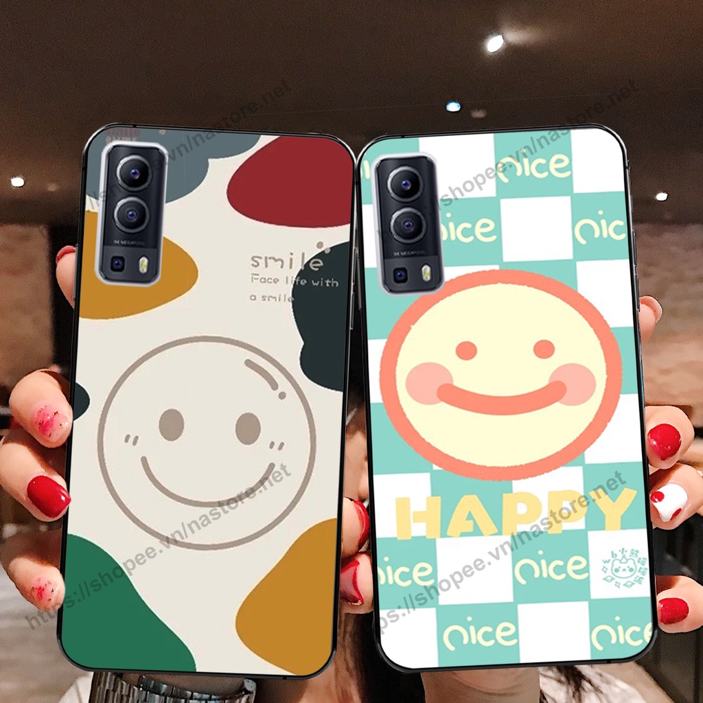 Ốp lưng Vivo Y72 - Vivo Y53S mặt cười, họa tiết caro đơn giản đẹp cute