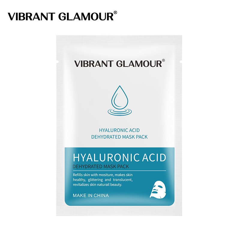 Mặt nạ dưỡng ẩm axit hyaluronic Vibrant Glamour chứa serum dưỡng ẩm làm săn chắc thu nhỏ lỗ chân lông (1 cái)