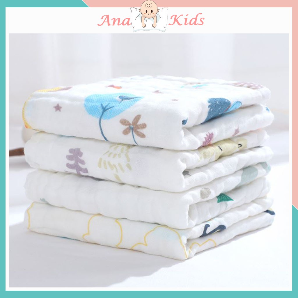 Khăn xô 6 lớp,khăn rửa mặt cho bé,kích thước 30*30cm,được làm từ 100% cotton, cực kỳ mềm mại và thoáng mát