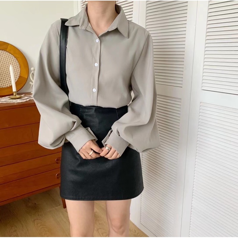 107 ÁO SƠ MI CỔ ĐỨC DÚM CỔ TAY