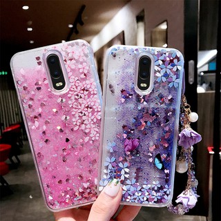 Ốp lưng nhũ hoa đào lung linh OPPO K3, Realme 3 Pro, Realme 5 Pro, Reno 2F, Reno, Neo 5