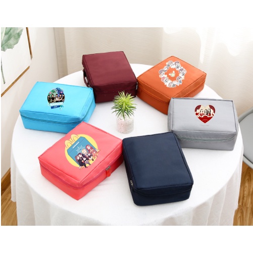 Túi mỹ phẩm GOT7 MAMAMOO ITZY RED VELVET TMP40 đựng đồ trang điểm chống sốc balo du lịch công tác idol kpop