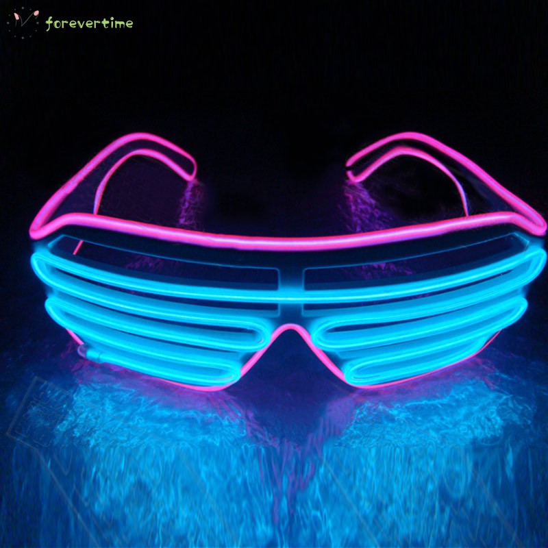 #kính# LED Sunglasses Flashing EL Wire Luminous Light Up Neon Glasses Costumes Party Decorative Lighting Activing Props Gifts