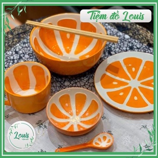 Bộ bát đĩa hoa quả, bát sứ, tô sứ, đĩa sứ hoa quả