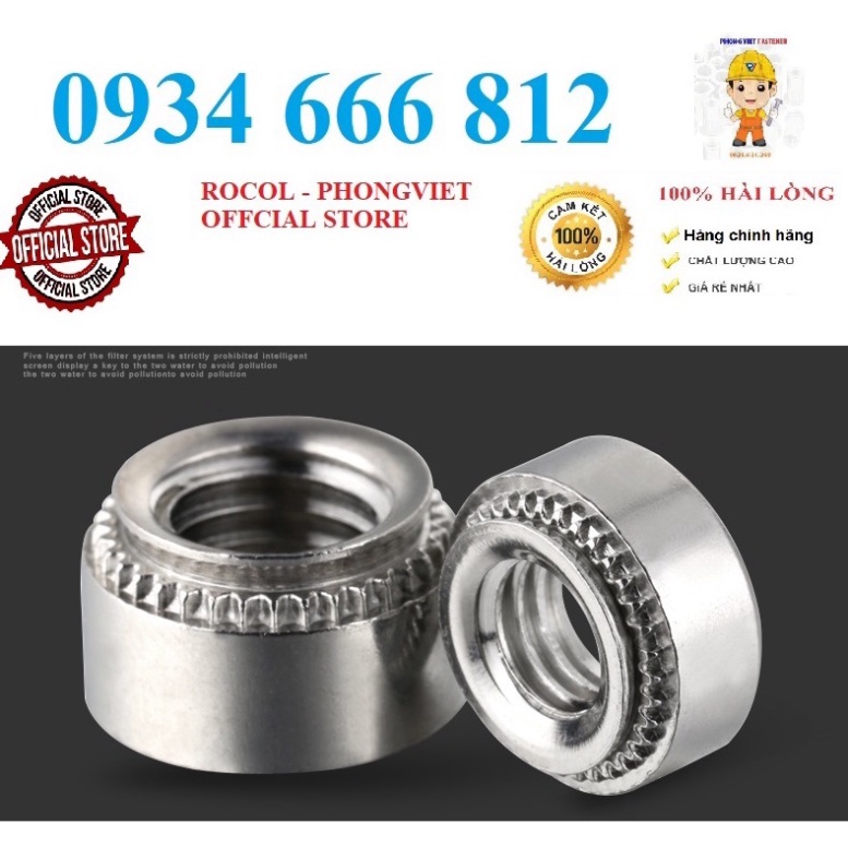 Combo 50c tán dập M3, M4, M5,M6 INOX 304