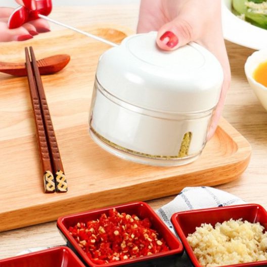 Cối Xay Mini Loại Dây Rút - Cối Xay Tỏi Mini - Xay Tỏi Ớt Thịt Đá Gừng Rau Mini Food Chopper