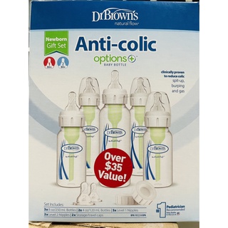 Set 5 bình sữa Dr Brown Options+ cổ hẹp 120ml, 250ml