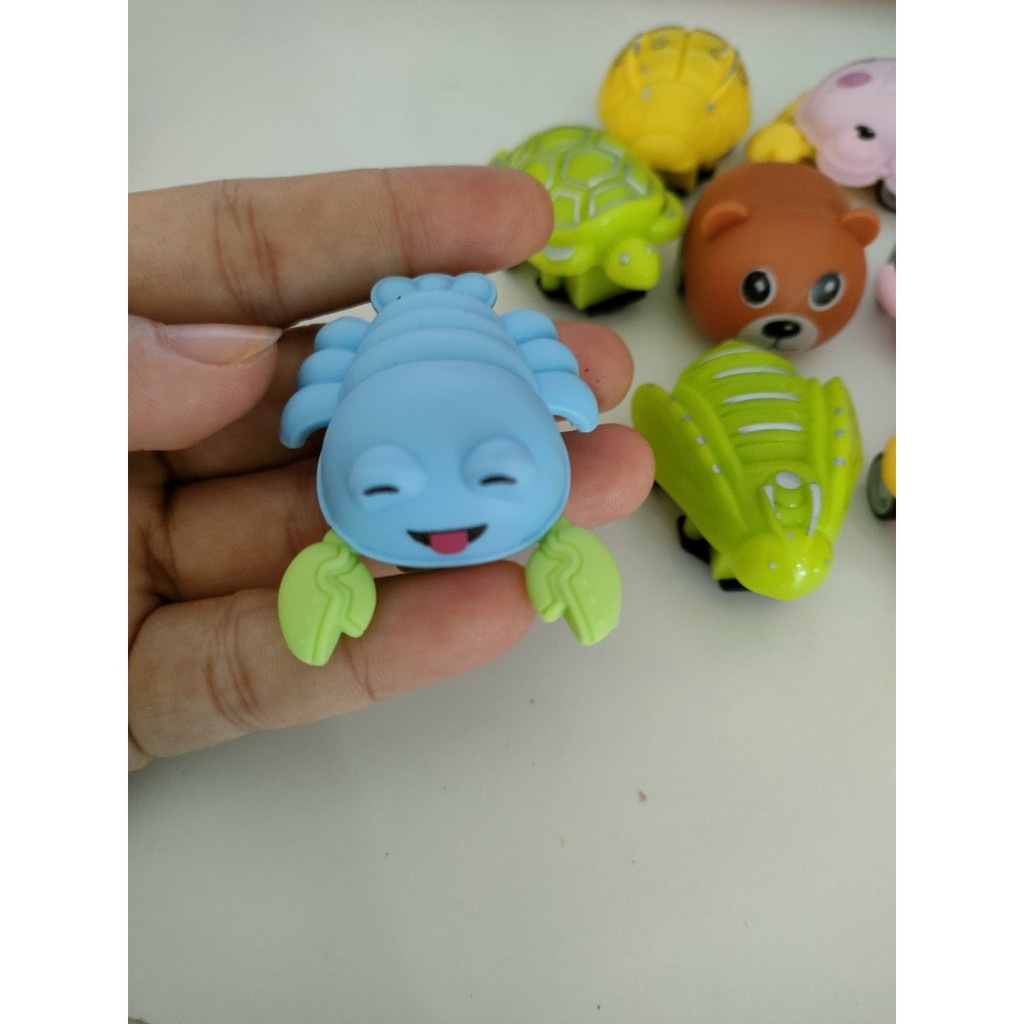 Đồ chơi  mini chạy đà-thú chạy cót mini-thú nhựa mini cho bé