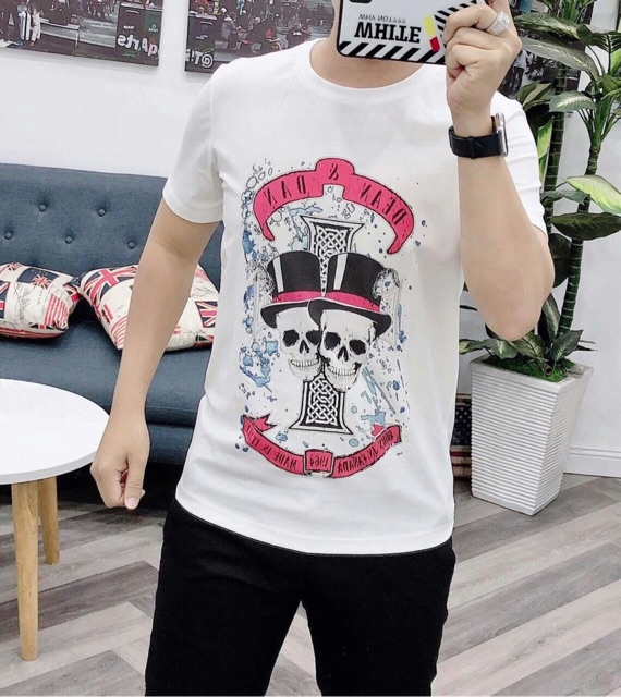 Áo thun nam cao cấp King Label tuyệt đẹp trắng đỏ và đen đỏ nam tính size M-L-XL