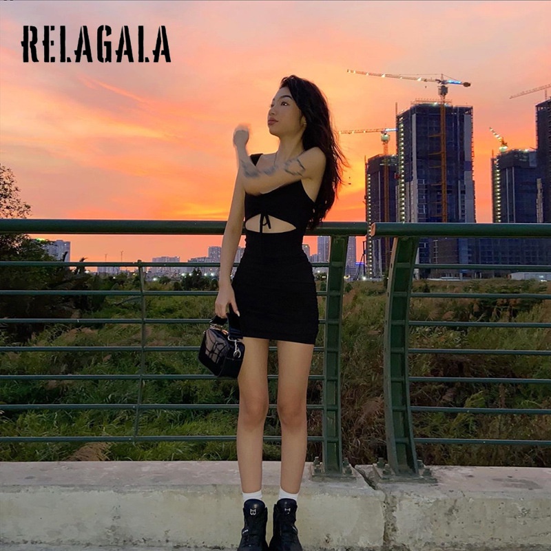 Đầm hai dây cổ chữ V ôm dáng phong cách 2021 gợi cảm dành cho nữ | BigBuy360 - bigbuy360.vn