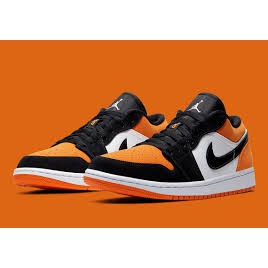 [Full Box] Giày Sneaker Jordan 1 màu cam đen Thấp Cổ Nam Nữ Chuẩn Xịn