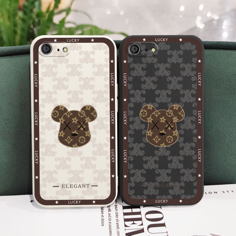 Ốp Điện Thoại Silicon Dẻo Họa Tiết Chú Gấu Tai To Dễ Thương Cho IPhone 8 7 Plus SE 2020 6 6S Plus