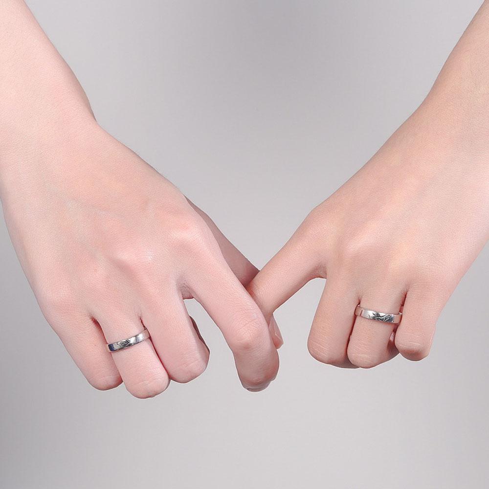 MXGOODS Nhẫn Cặp Bằng Kim Loại Phong Cách Vintage Thời Trang