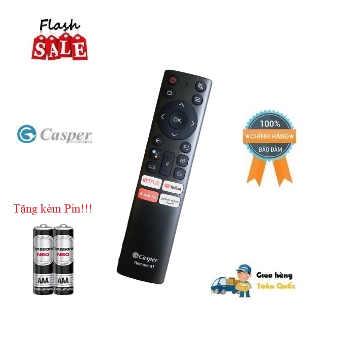 Remote Điều khiển TV Casper A1 giọng nói- Hàng mới chính hãng 100% Tặng kèm Pin