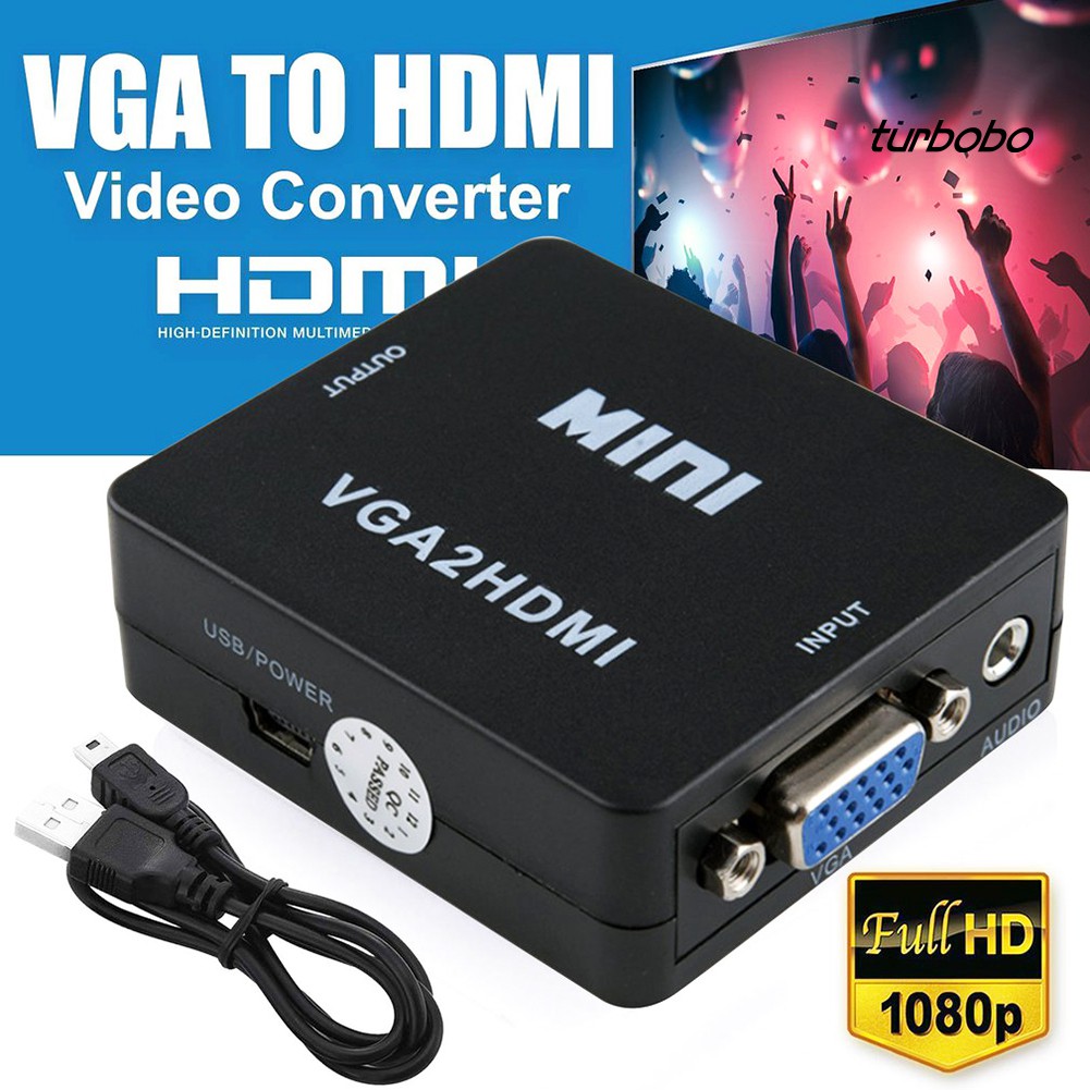 Bộ Chuyển Đổi Spq 1080p Full Hd Vga Sang Hdmi Usb 3.5mm Cho Pc Laptop