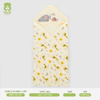 Chăn ủ (Ủ kén) cotton Mipbi cho bé
