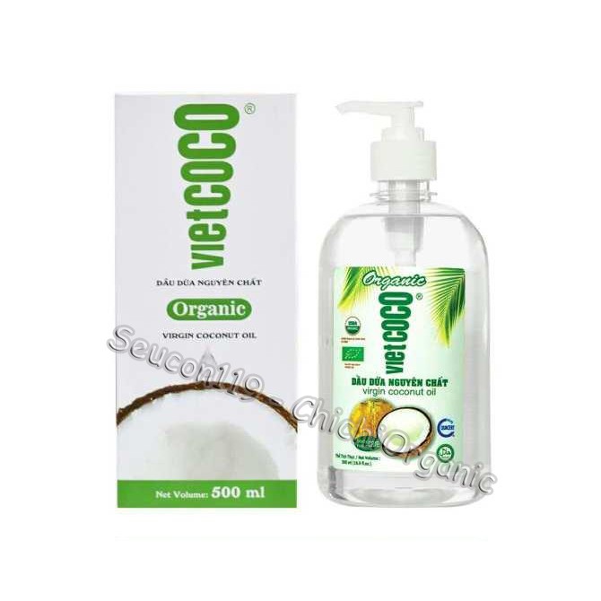 {Chai Vòi 500ml} Dầu Dừa Hữu Cơ Nguyên Chất Ép Lạnh Organic Vietcoco | BigBuy360 - bigbuy360.vn