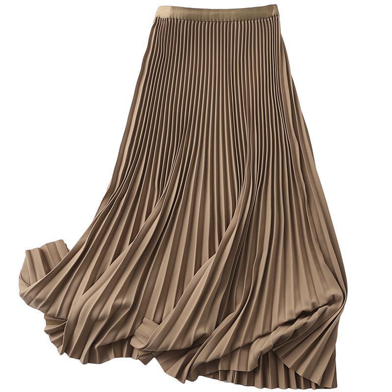 Chân Váy Chữ a Xếp Ly Lưng Cao Thời Trang Thu Đông Chất Lượng Cao