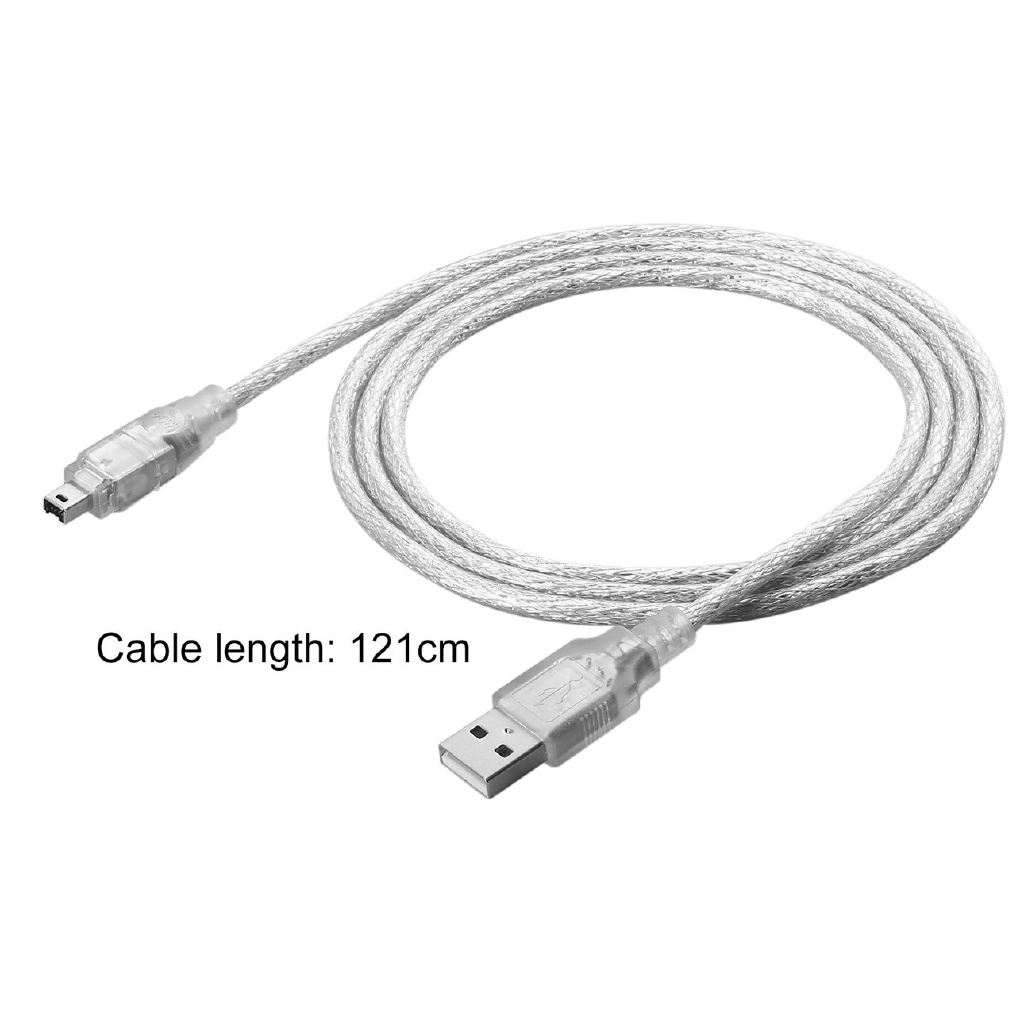 E 1.2m USB 2.0 Male To Firewire iEEE 1394 4 Pin Male iLink Adapter Cable