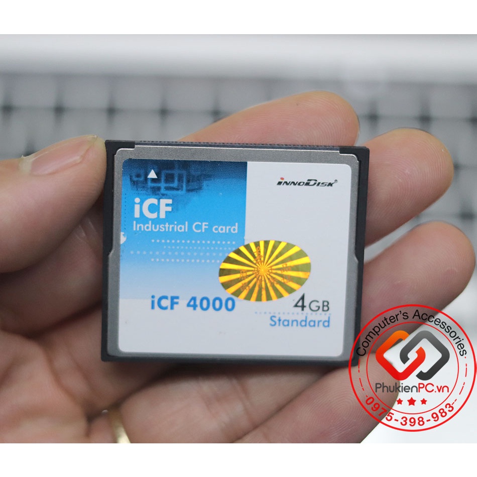 Thẻ nhớ CF INNODISK ICF4000 công nghiệp 512MB 1GB 2GB 4GB cho máy CNC, PLC công nghiệp tự động hóa, embedded systems.