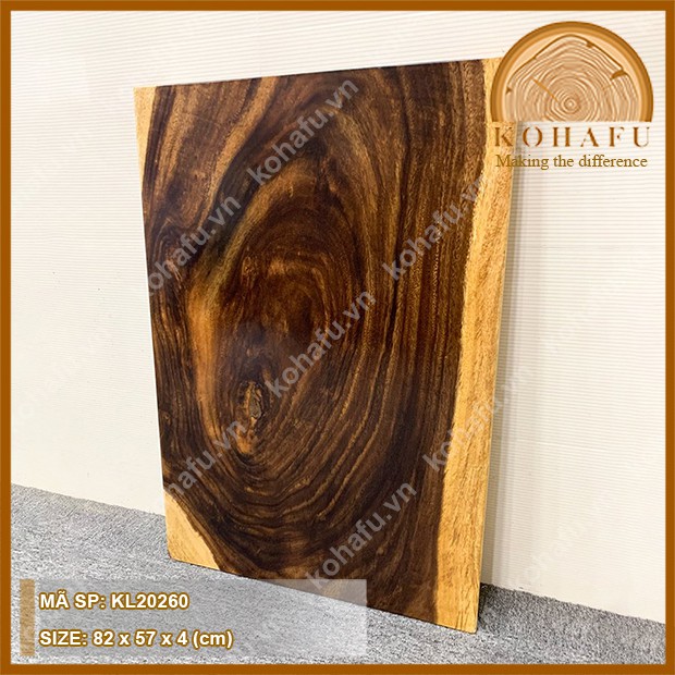 Mặt gỗ me tây dài 82 x rộng 57 x dày 4 (cm) - làm bàn học sinh, kệ lavabo KL20260 | BigBuy360 - bigbuy360.vn
