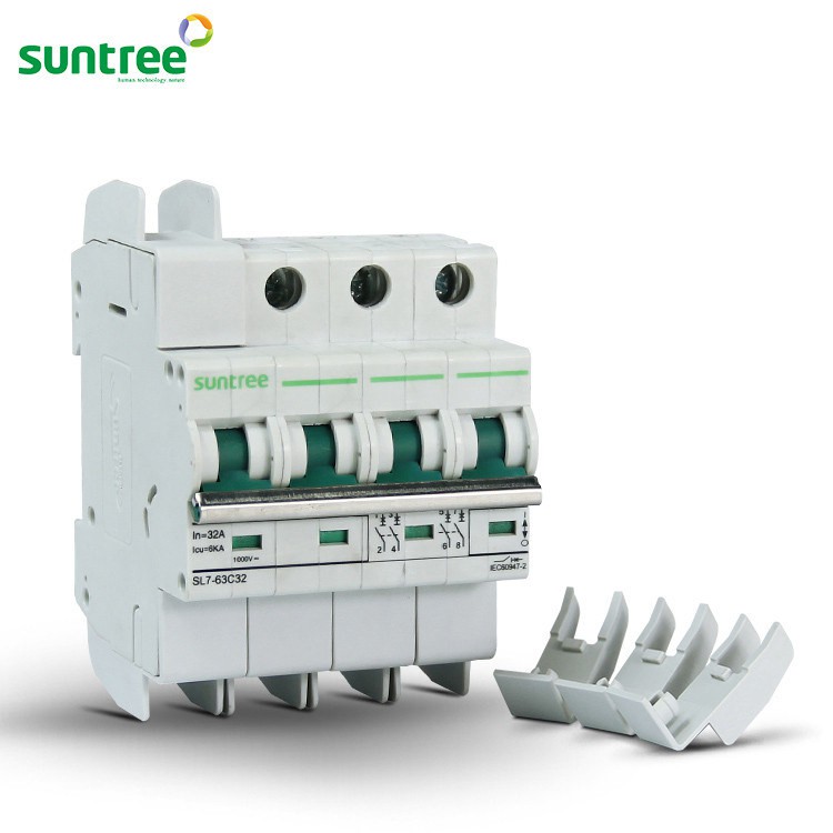 [SUNTREE] Aptomat một chiều MCB DC 4P 16A,32A,63A 1000VDC dùng trong SOLAR