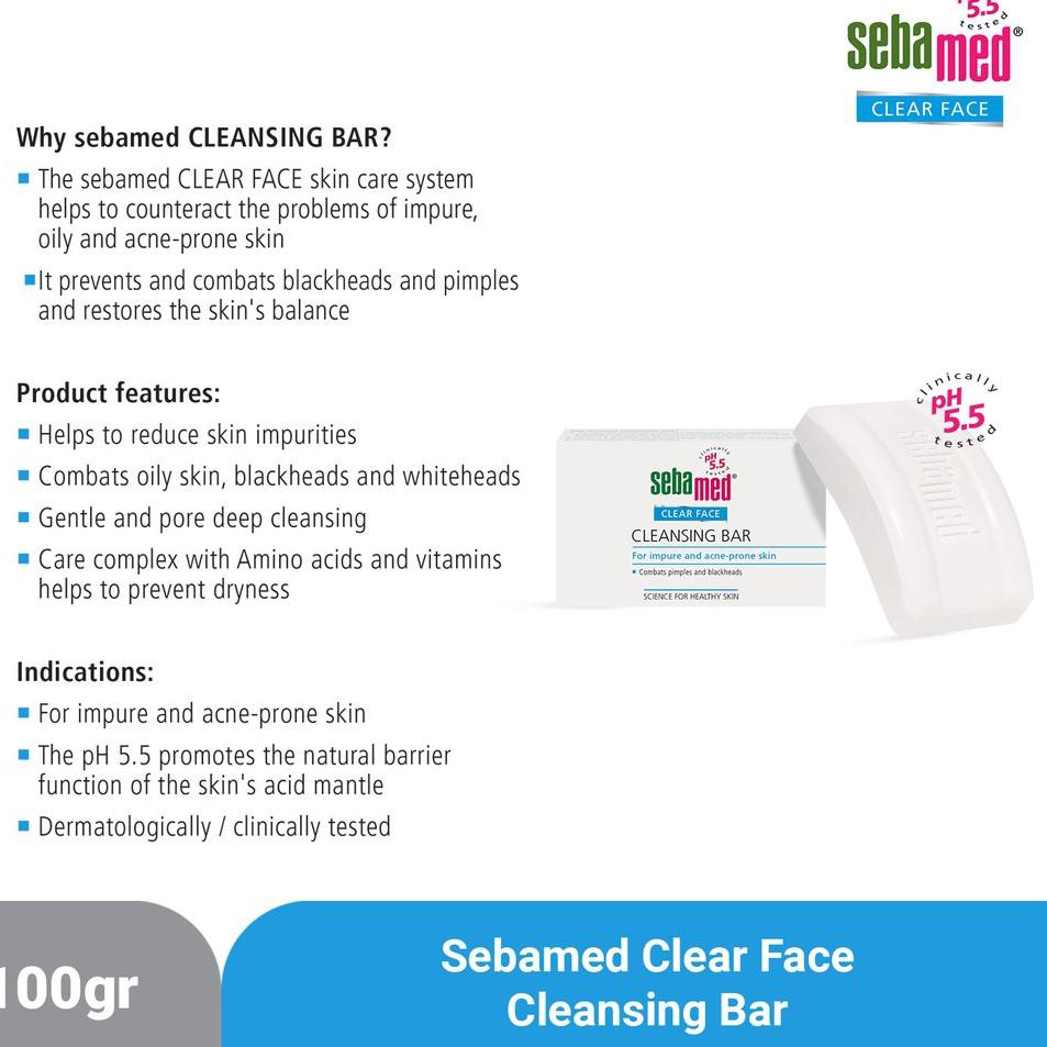 (Hàng Mới Về) Sữa Rửa Mặt Sebamed Làm Sạch Sâu 100g