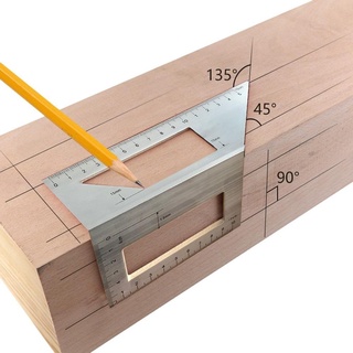 Thước đo góc 45 90 độ đa năng nhôm, ĐO lấy dấu cắt gỗ nhanh và chính xác chuyên dụng cho thợ mộc