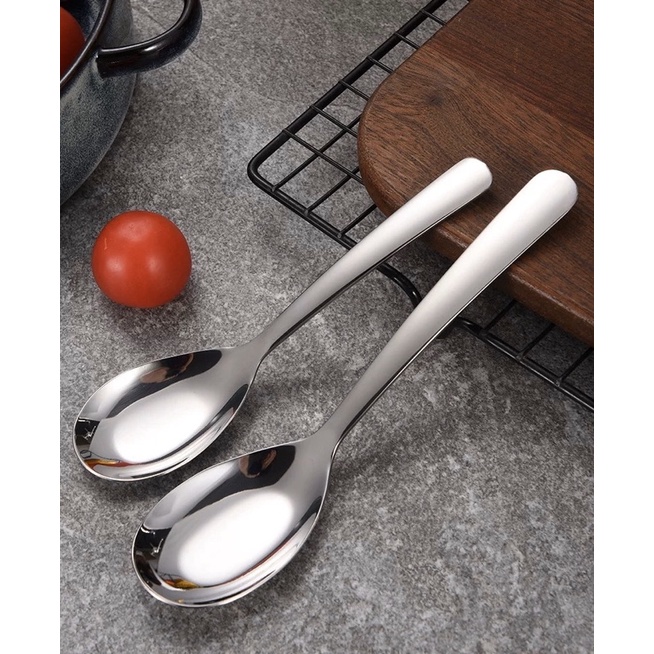 Muỗng thìa ăn cơm inox 304 nhiều màu 2 kích thước