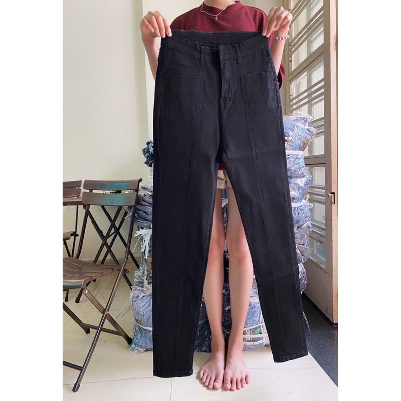 [Size 32-36] Quần Jean Ôm Bigsize / Quần Skinny Jeans Lưng Cao Trên Rốn, Co Giãn Mạnh - Quần Bò Cạp Cao Thân Nối