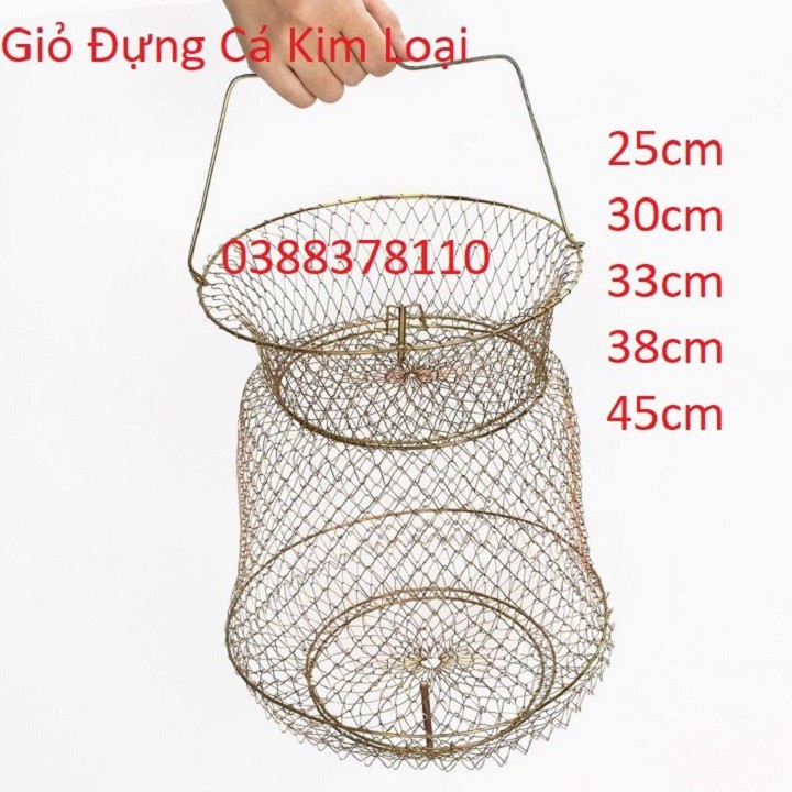 Giỏ Sắt Đựng Cá Kim Loại Đủ Kích Thước