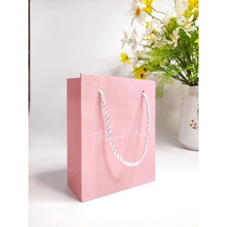 50 Túi giấy đựng quà hồng phấn KT 12.5x16x6 CM