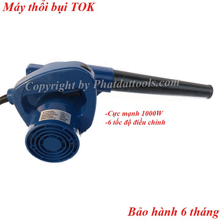 Máy thổi bụi TOK Xanh thổi bụi hút 2 chiều siêu khỏe công suất 1000w động cơ dây đồng bảo hành 6 tháng