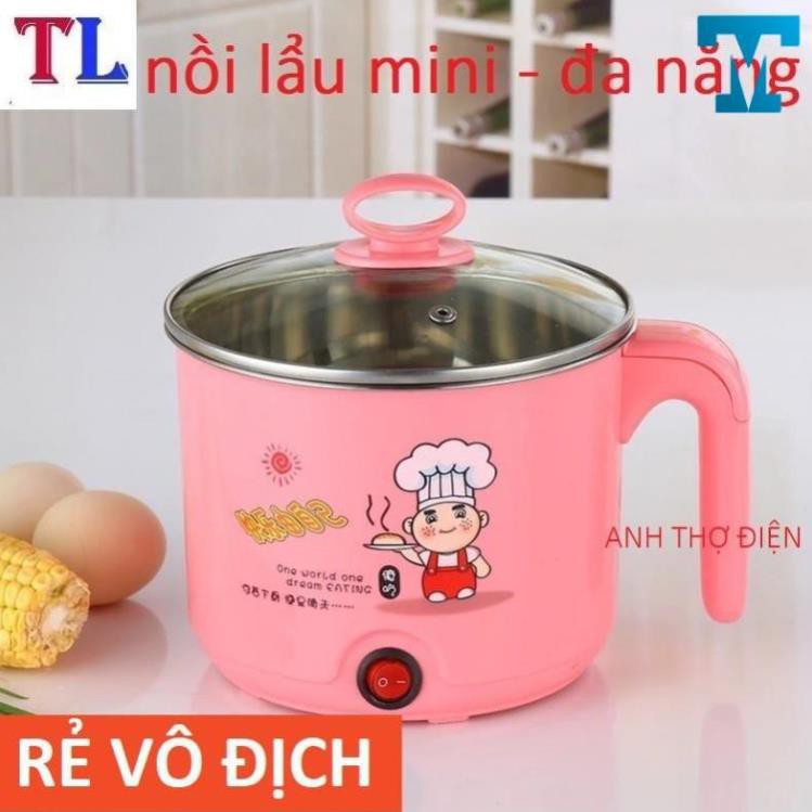 nồi lẩu mini nấu mì - nồi lẩu đa năng (18 cm)