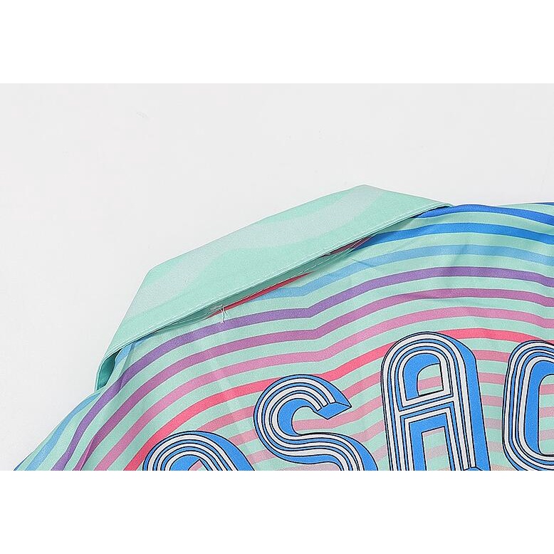 Casablanca Áo Sơ Mi cotton Ngắn Tay In Họa Tiết Thời Trang Dành Cho Nam Và Nữ