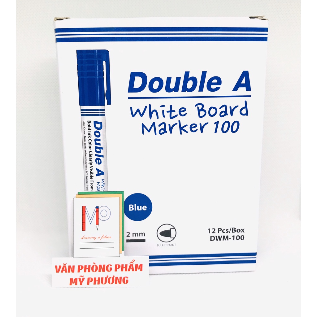 [Mã LIFEBOOK2 giảm 10% đơn 0Đ] Bút viết bảng whiteboard marker xóa được Double A 100