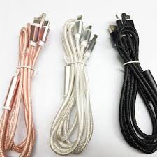 Cáp sạc dây dù 3 đầu 1 mét