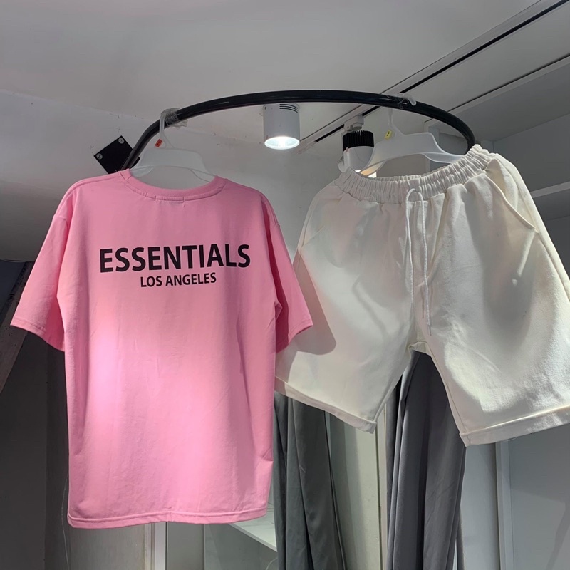 Bộ Đồ Mùa Hè Unisex Nam nữ, Chất Cotton Trơn Mềm Thoáng Co Dãn