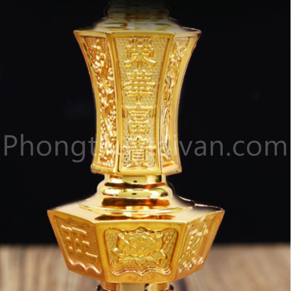 Đèn bàn thờ thân trụ cao 21cm/28cm-1 cặp