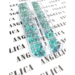 🐾đồ nail🐾 đá chân lưới angelica green opal 653