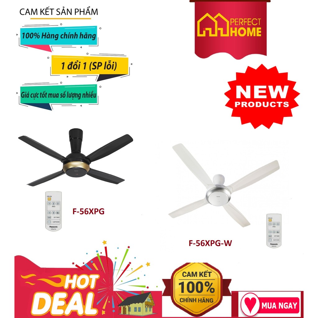 BÃO SALE {Hàng chính hãng} ( Hàng_Chính hãng) Quạt trần Panasonic F-56XPG-W (Màu trắng);F-56XPG (Màu